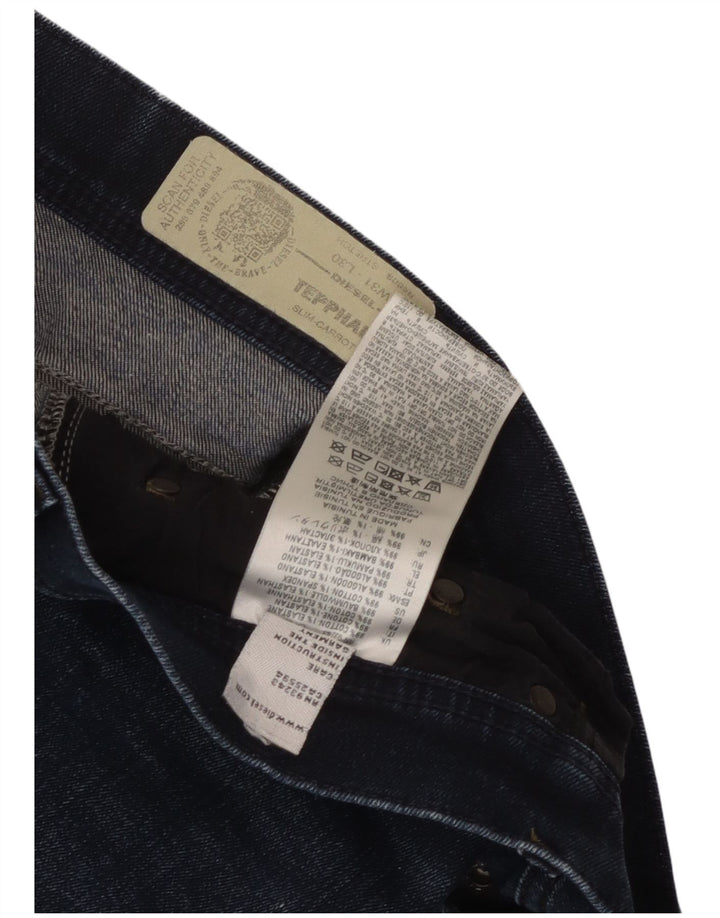 Diesel Herre Tepphar Carrot Slim Jeans W31 L30 Blå Bomuld