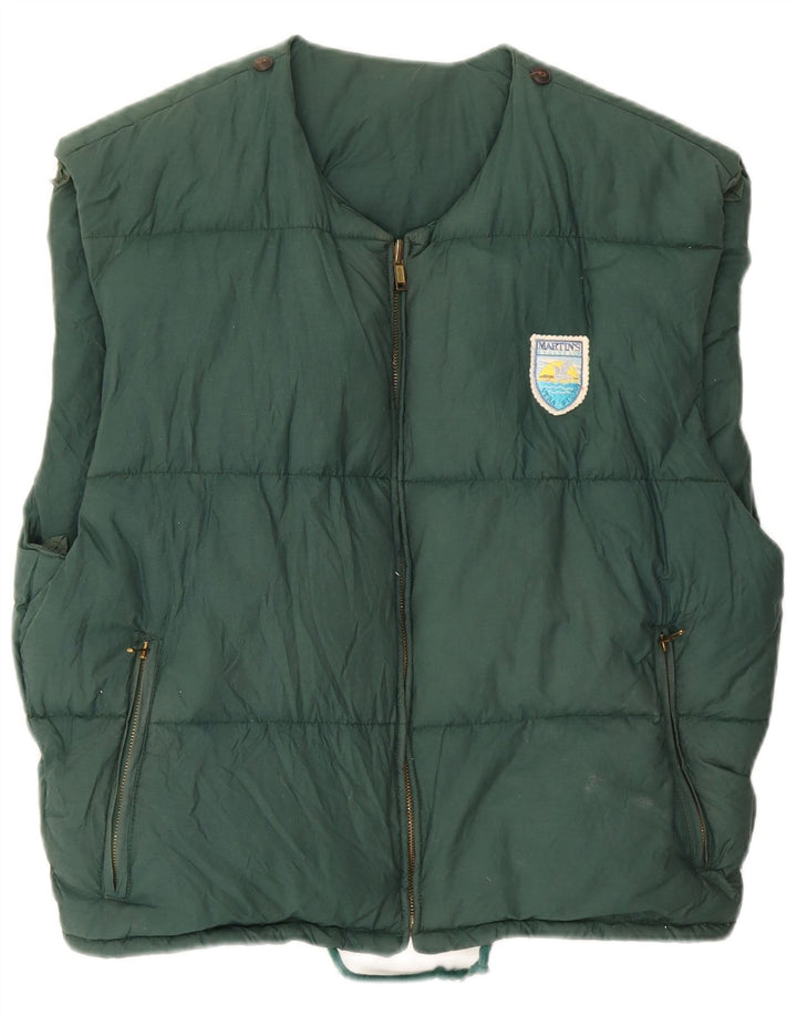 Martin's Womens Liner Polstret Gilet UK 14 Medium Green Cotton