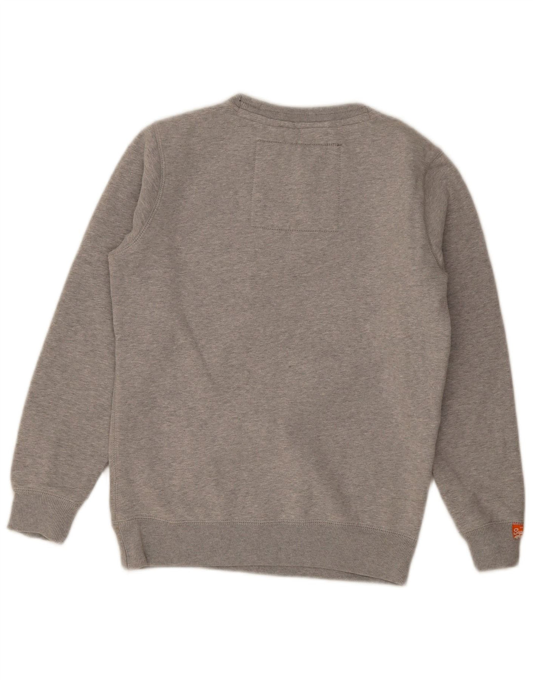 Superdry grafisk sweatshirt til mænd, lille grå flækket bomuld