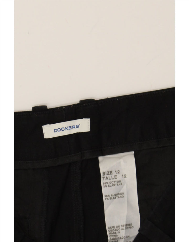 DOCKERS Womens Chino Shorts US 12 Large W34  Black Cotton Vintage Dockers and Second-Hand Dockers from Messina Hembry 