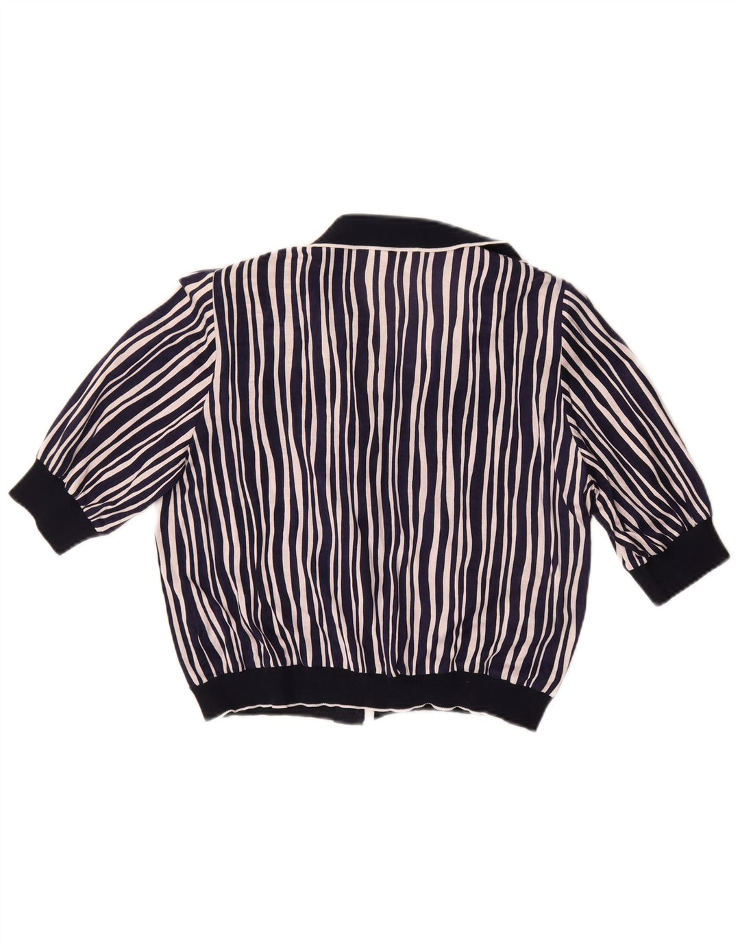 Liola Dame Kortærmet Crop Shirt Bluse IT 42 Mellem marineblå stribet