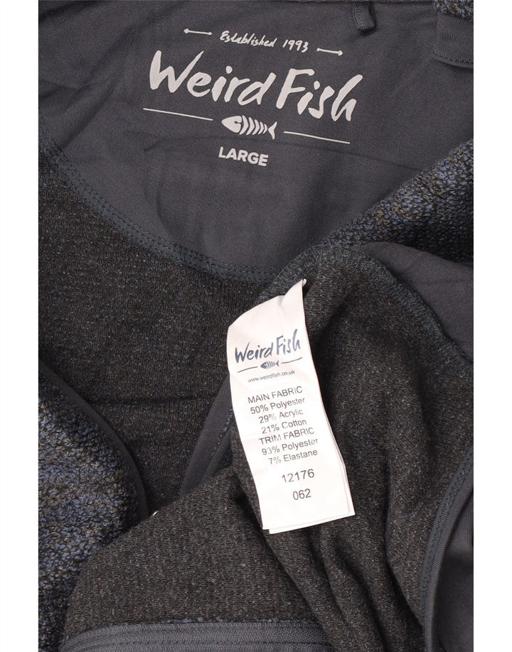 Weird Fish Herre træningsdragt Topjakke Stor Blå Colourblock Polyester