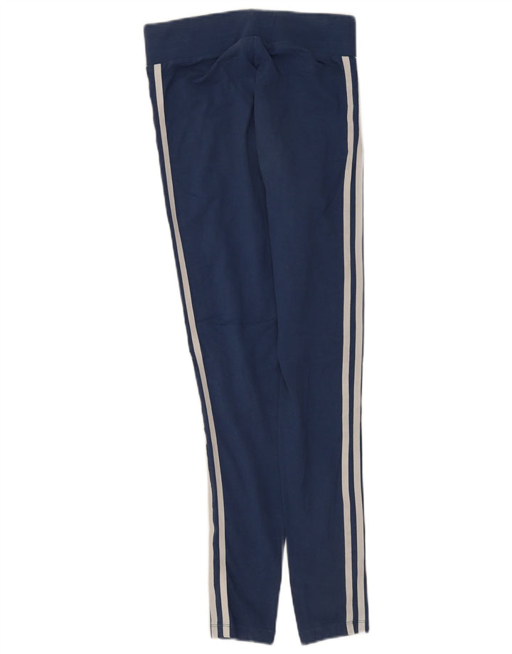 Adidas Dame Leggings UK 10 Small Navy Blue Bomuld