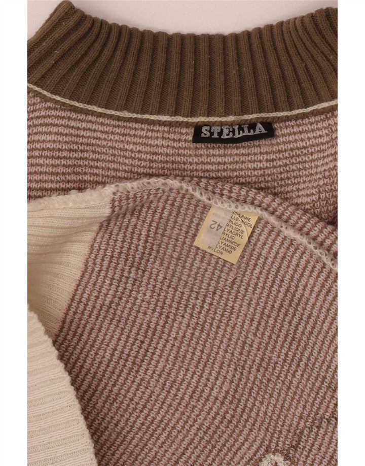 Stella Dame Turtle Neck Jumper Sweater EU 42 Large Grey Colourblock