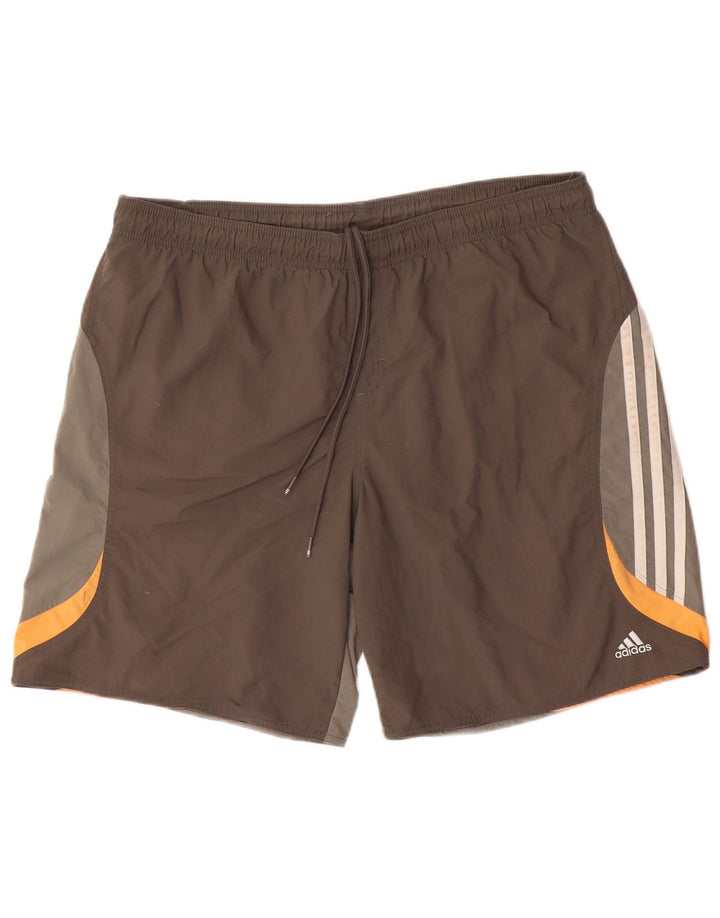 Adidas Badeshorts til mænd Large Grå Colourblock Polyester