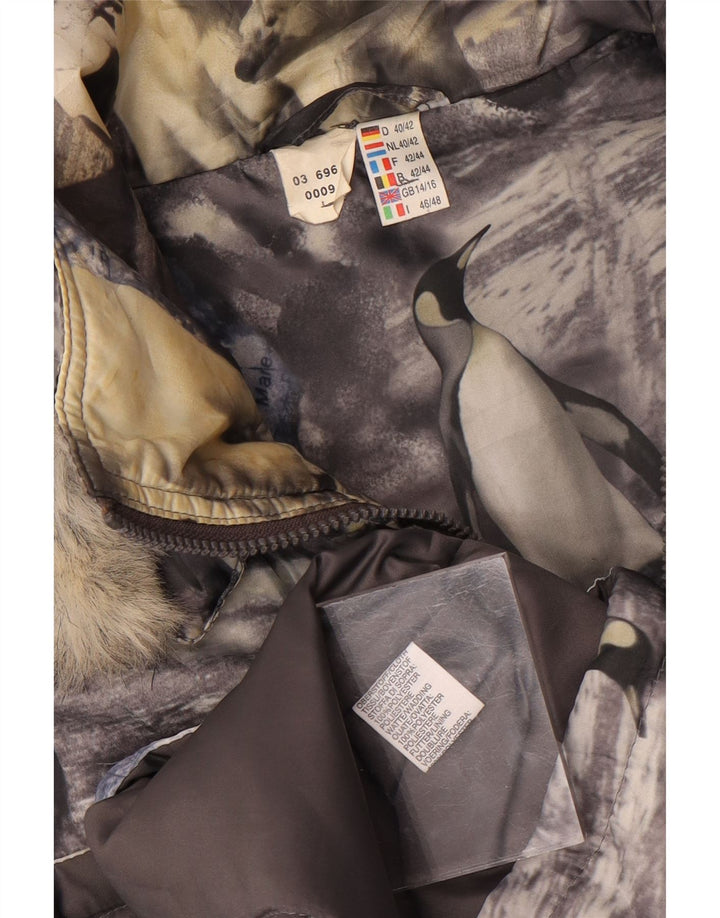 Vintage Dame Hooded Windbreaker Coat UK 14/16 Large Multicolor