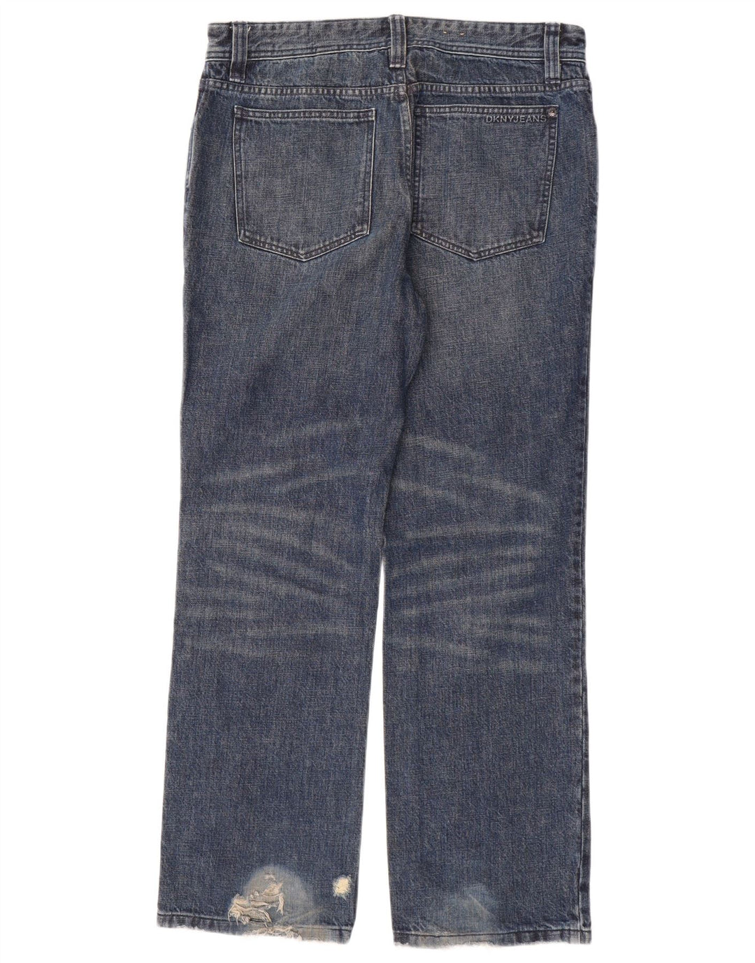 DKNY Mens Straight Jeans W33 L31 Blue Cotton