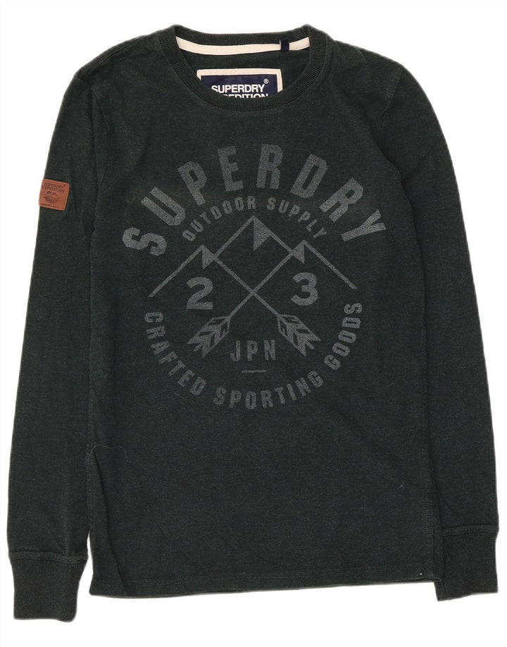 Superdry Herre grafisk top Langærmet lille grøn bomuld
