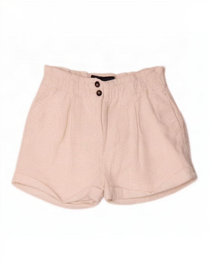 Zara Casual Shorts til kvinder Small W26 Hvid