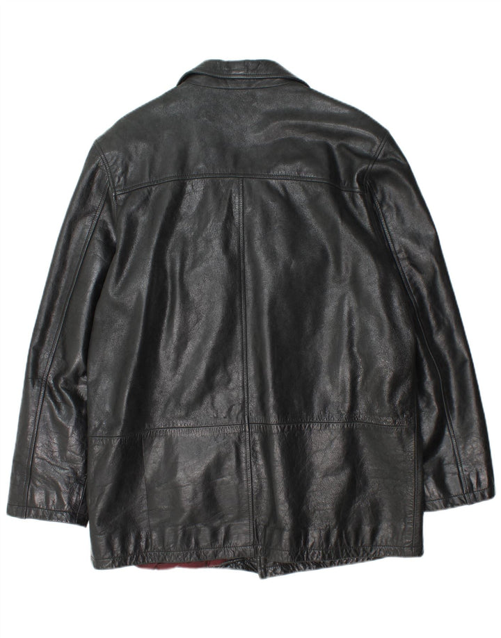 MONTANA Læderjakke til mænd UK 36 Lille sort læder