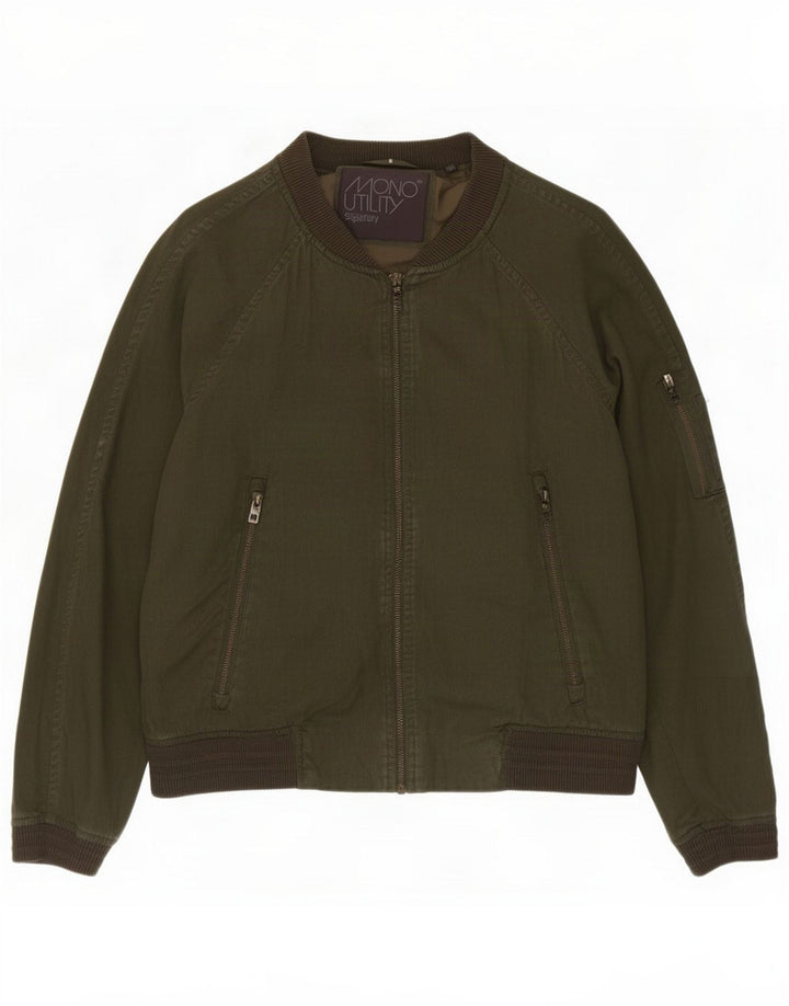 Superdry Bomberjakke til mænd UK 36 Small Khaki Lyocell