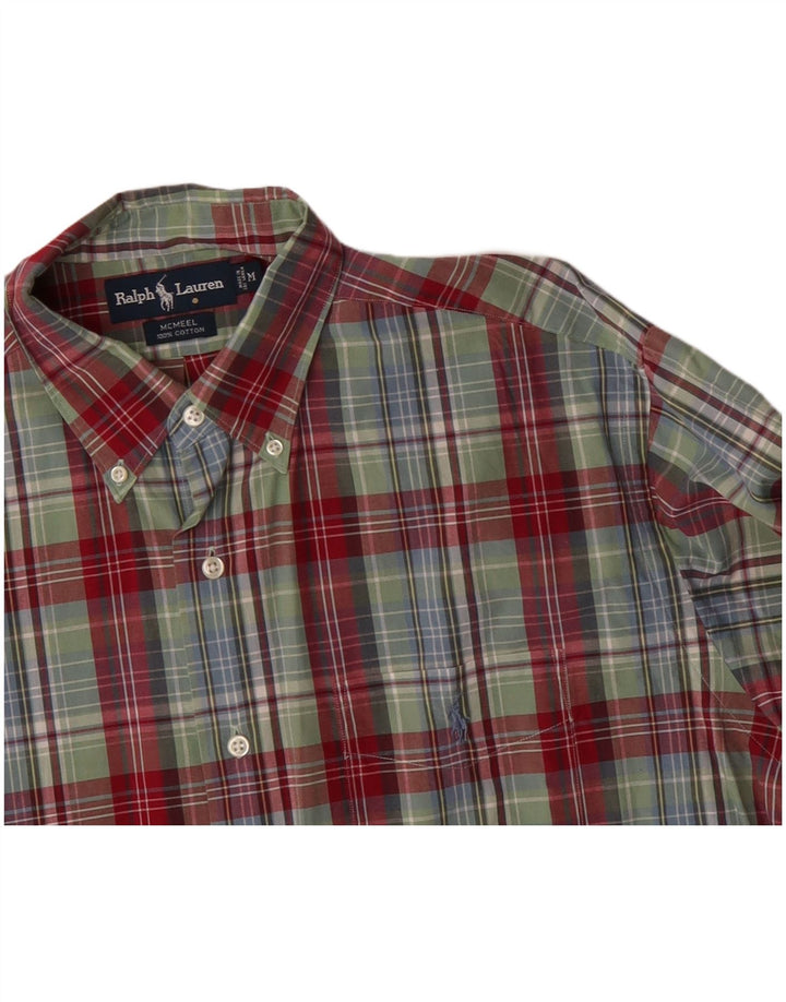 RALPH LAUREN Herreskjorte Mediumgrøn ternet bomuld