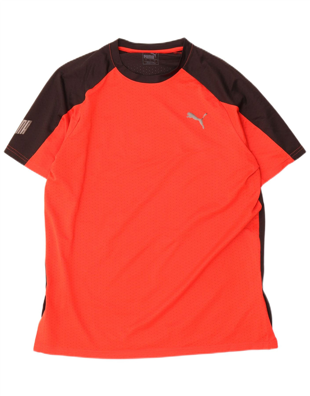 PUMA Grafisk T-shirt top til mænd, stor rød farveblok polyester