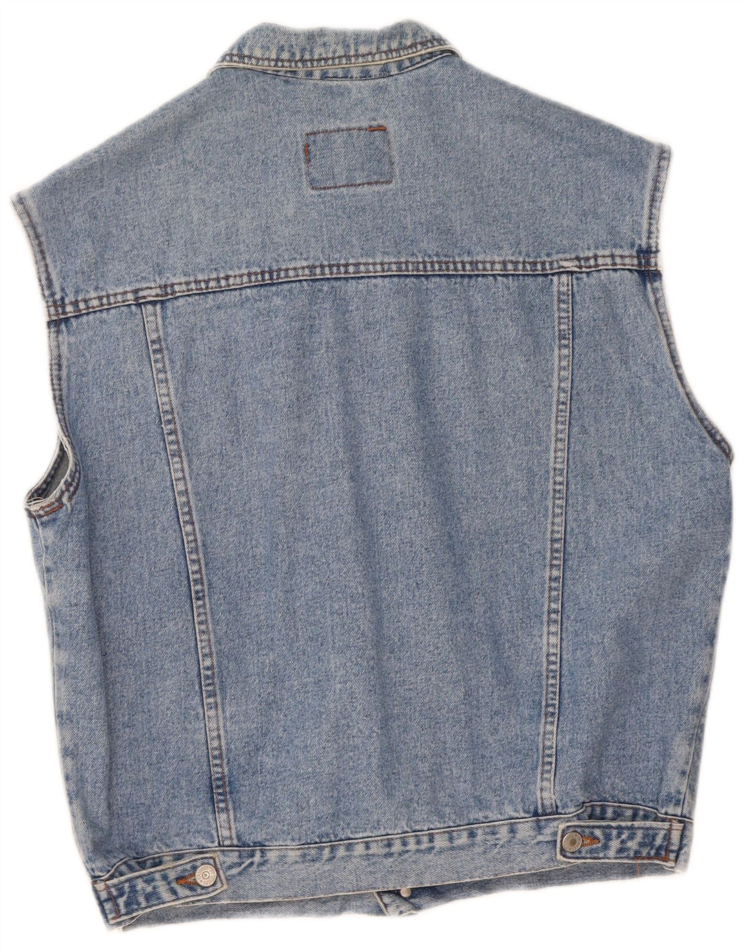 CASUCCI Mens Denim Gilet UK 42 XL Blue Cotton