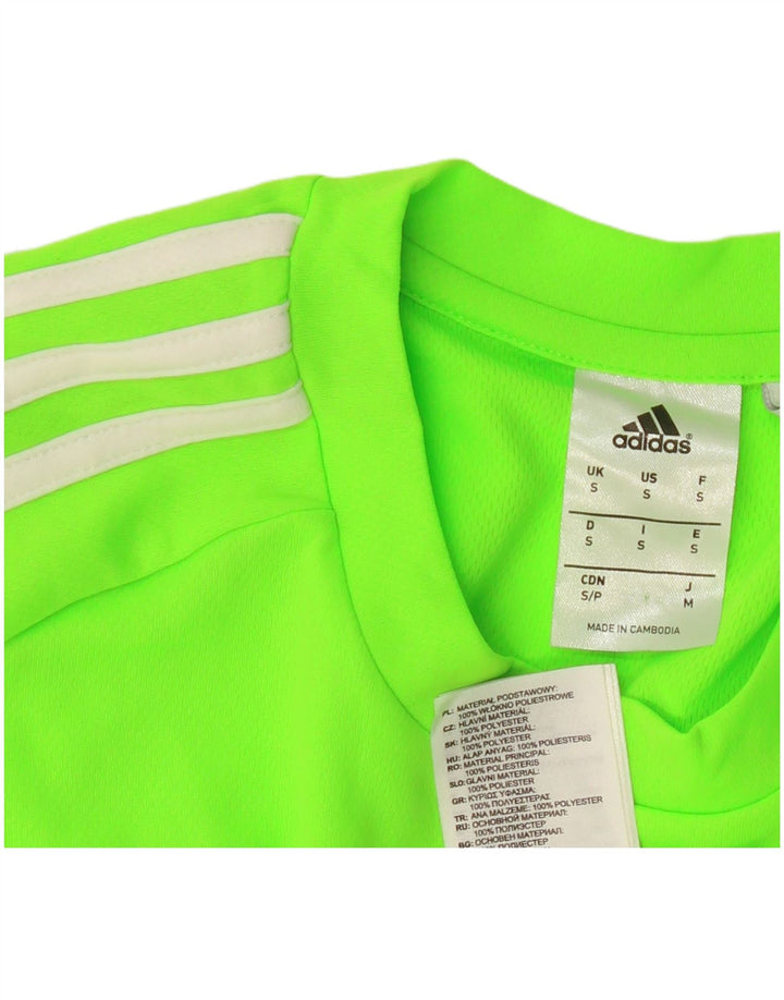 Adidas Herre Climalite T-Shirt Top Lille Grøn Colourblock Polyester