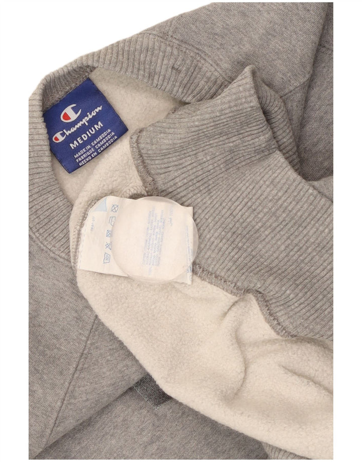 Champion Dame Grafisk Sweatshirt Jumper UK 14 Medium Grey Flecked