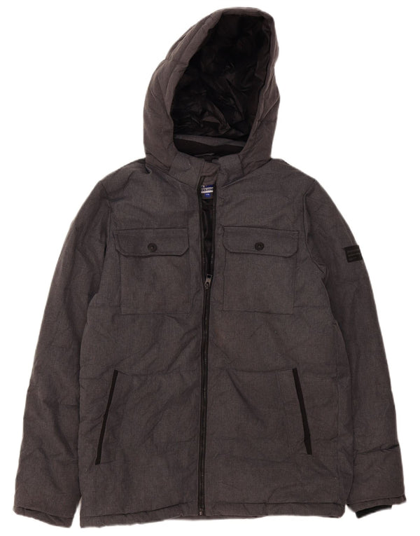 Jack & Jones Polstret jakke med hætte til drenge 15-16 år Gråflettet