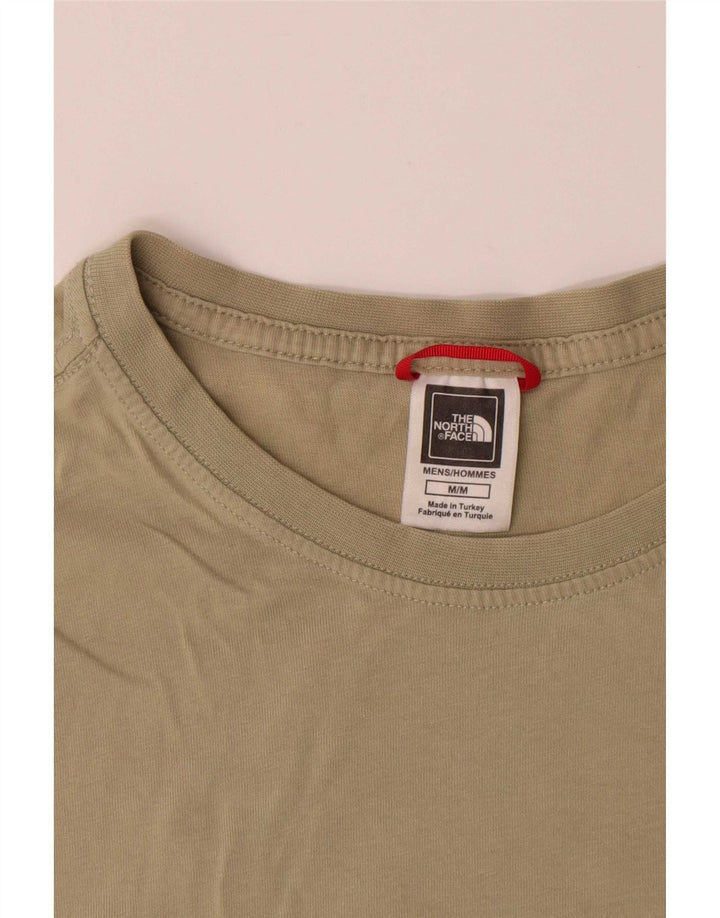The North Face Herre grafisk T-shirt Top Medium Khaki Bomuld