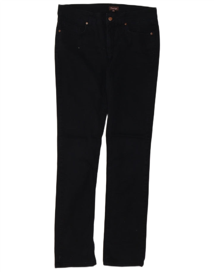 FASE otte Dame Slim Jeans UK 10 Small W32 L32 Black Bomuld