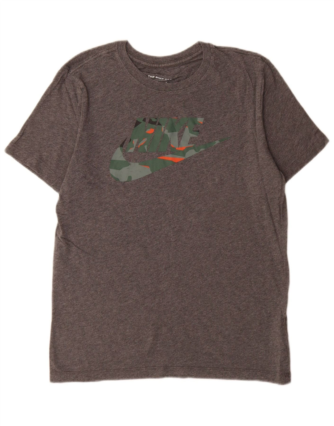 Nike grafisk T-shirt top mellem grå bomuld til mænd