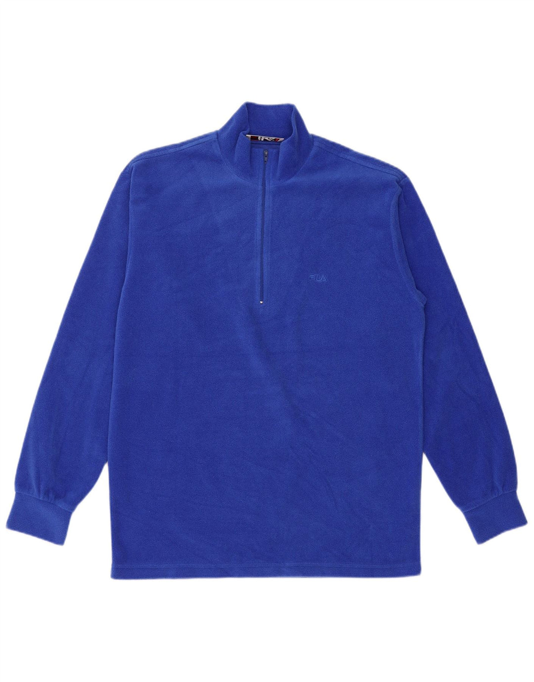 Fila Herre Zip Neck Fleece Jumper IT 48 Medium Blue Polyester