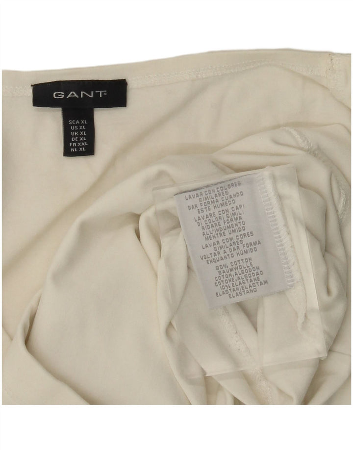 GANT Dame Top Langærmet UK 18 XL Hvid Bomuld