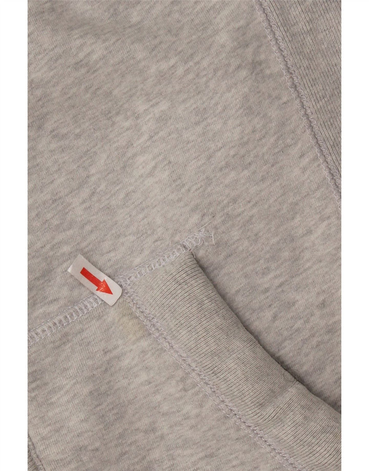 SUPERDRY Herre grafisk hættetrøje med lynlås, lille grå bomuld