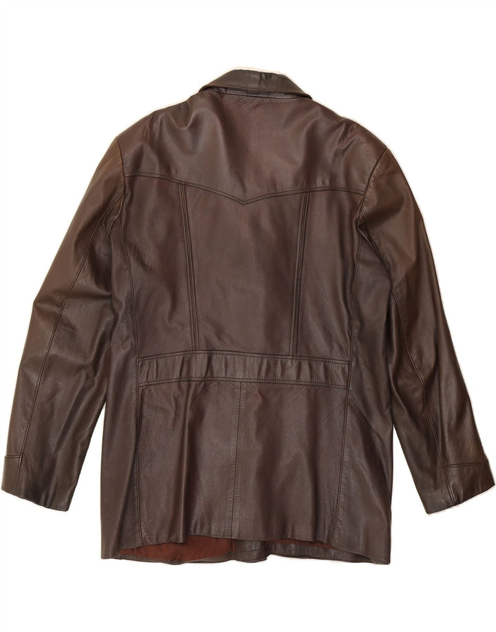 C&A Mens Leather Jacket IT 56 3XL Brown Leather Vintage C&A and Second-Hand C&A from Messina Hembry 