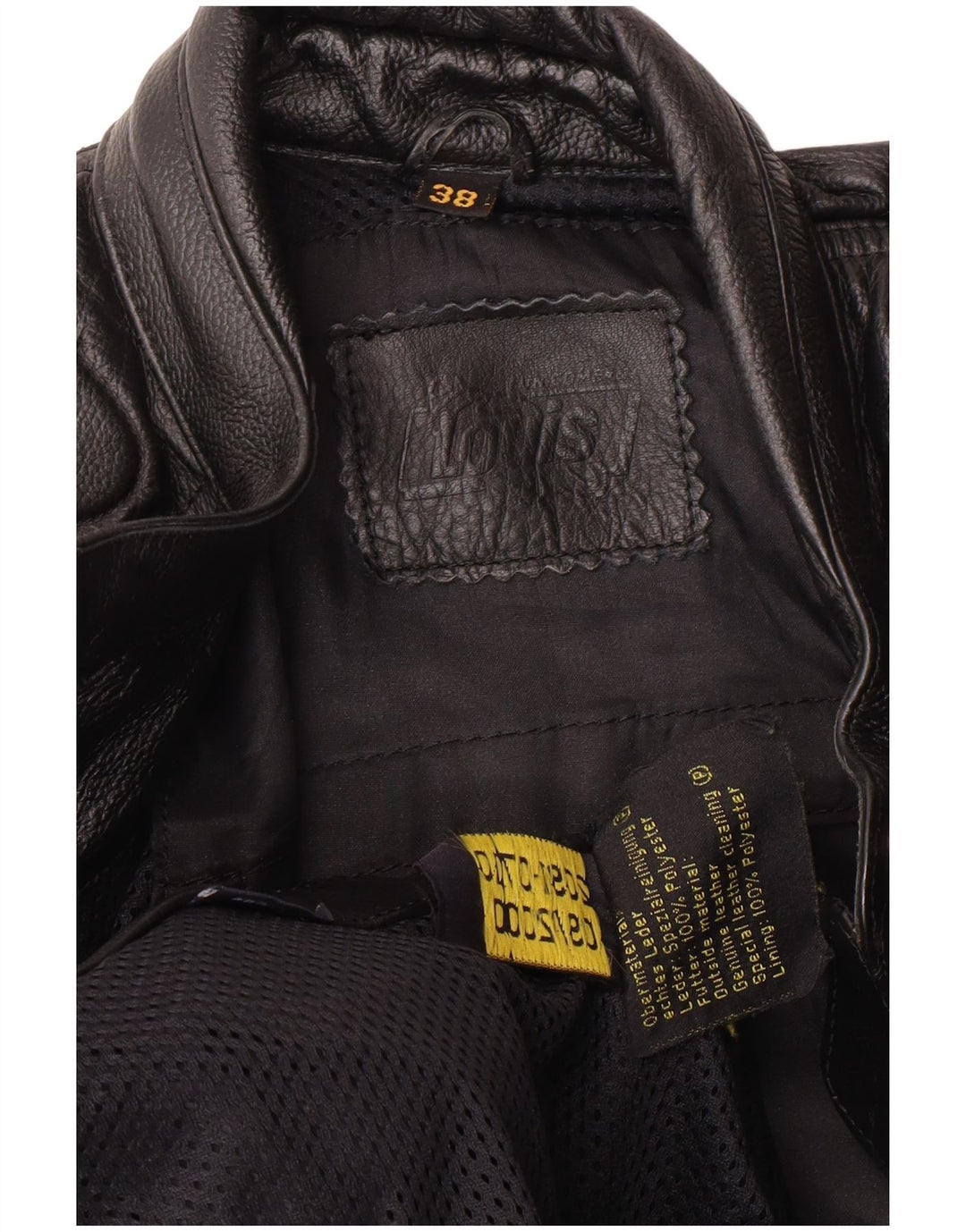 Louis Dame Motorstyle Læderjakke EU 38 Medium Sort Læder