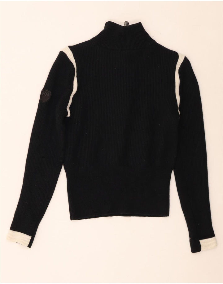 Helly Hansen Sweater med lynlås til kvinder UK 10 Small Black Colourblock
