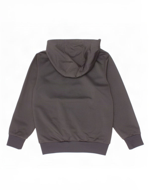Adidas hættetrøje med lynlås til drenge 4-5 år sort polyester