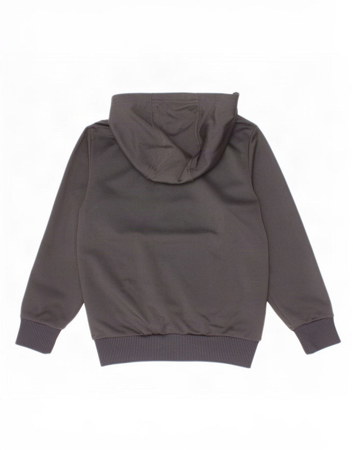 Adidas hættetrøje med lynlås til drenge 4-5 år sort polyester