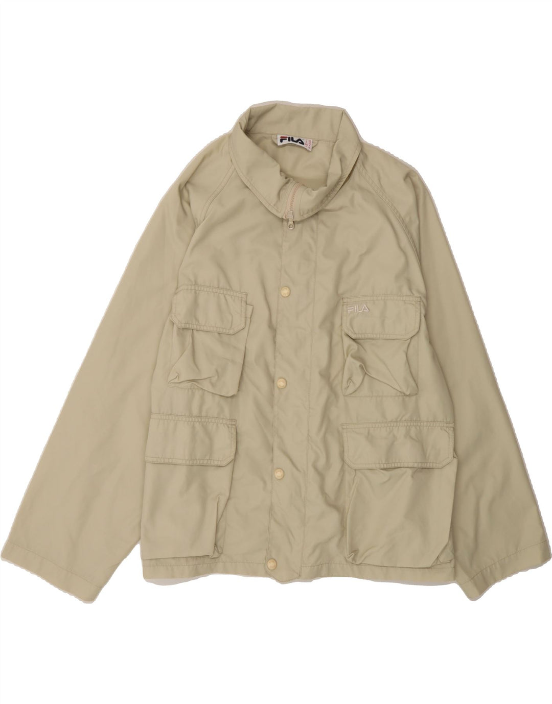FILA Mens Utility Jacket IT 50 Large Beige Polyamide Vintage Fila and Second-Hand Fila from Messina Hembry 