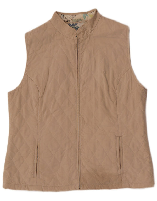 Marks & Spencer Dame Quilted Gilet UK 16 Large Beige
