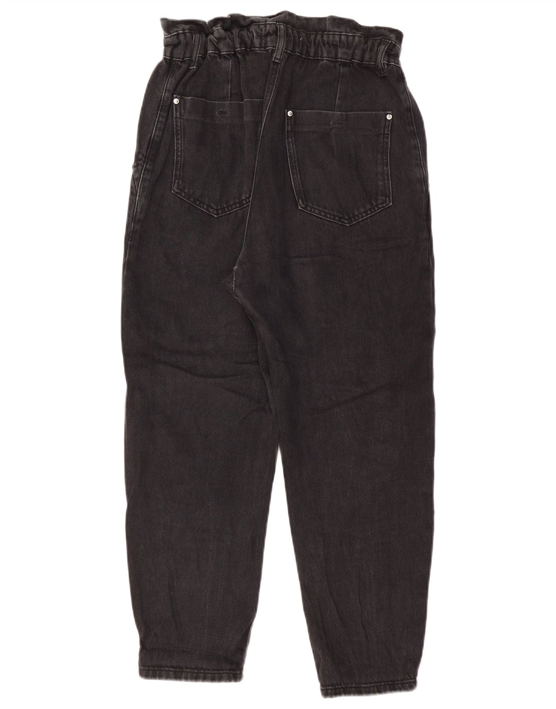 ZARA højtaljede koniske jeans til kvinder EU 36 XS W26 L24 sort bomuld