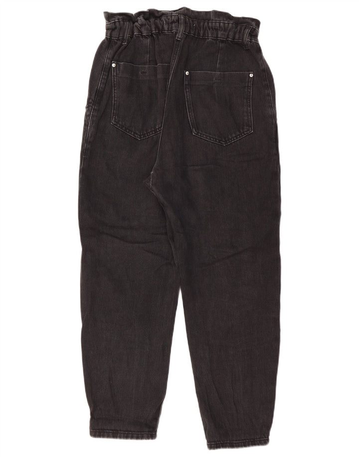 ZARA højtaljede koniske jeans til kvinder EU 36 XS W26 L24 sort bomuld