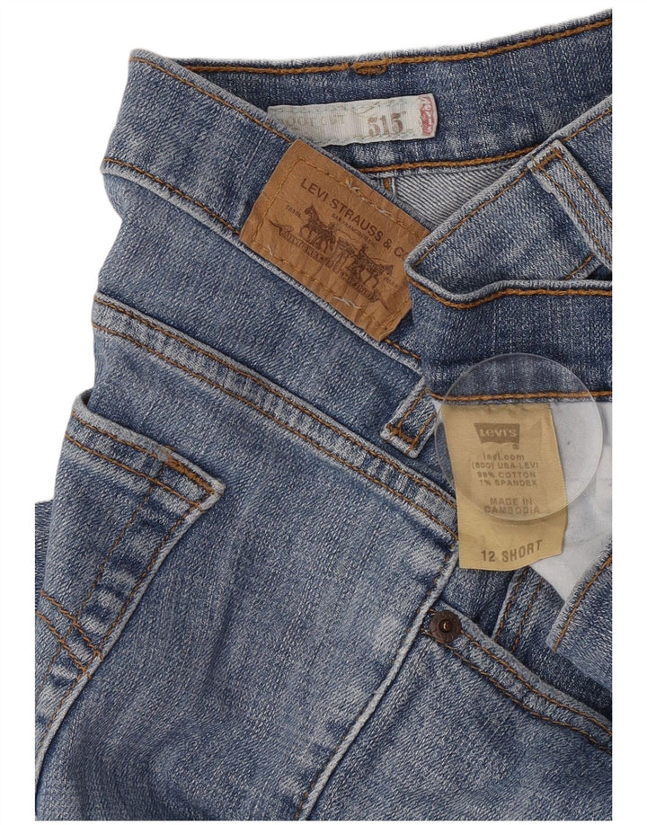 Levi's Dame 515 Bootcut Jeans US 12 Large W32 L30 Blå Bomuld