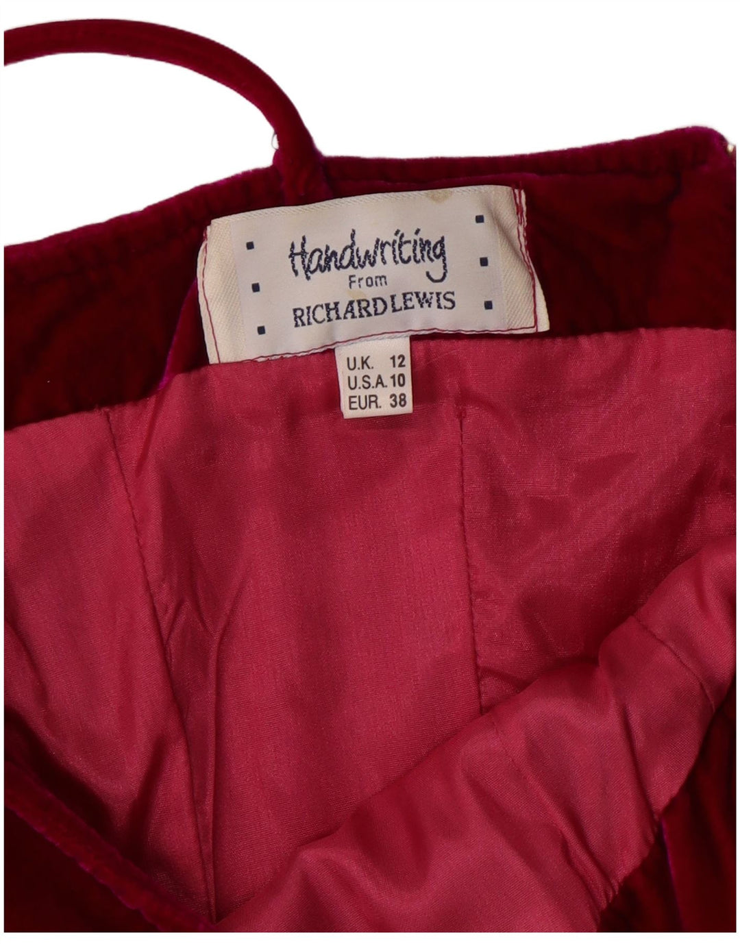 RICHARD LEWIS Dame Velour Ærmeløs Maxikjole UK 12 Medium Pink