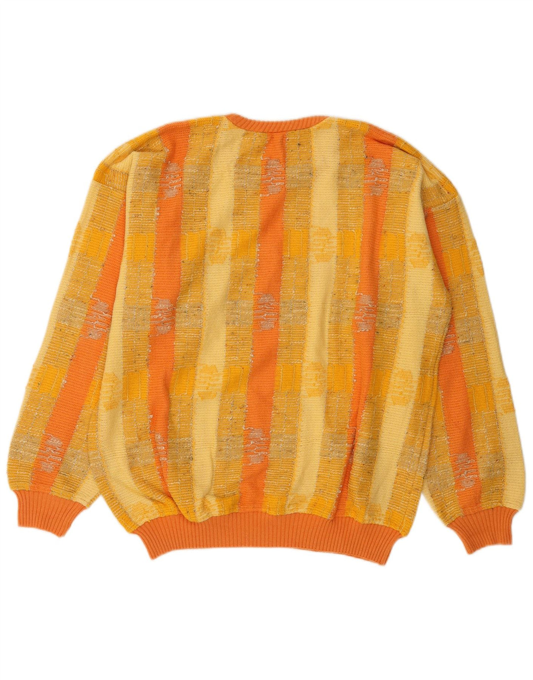 Boxer trøje med rund hals til mænd mellem gul stribet bomuld