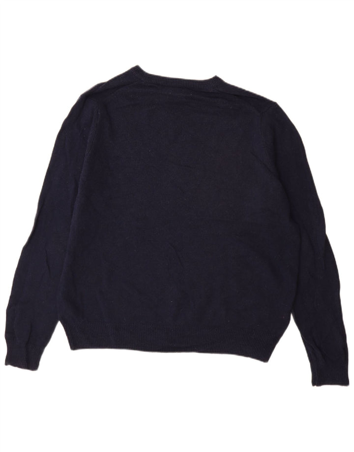 Marks & Spencer Herre Boat Neck Jumper Sweater Stor Marineblå Uld
