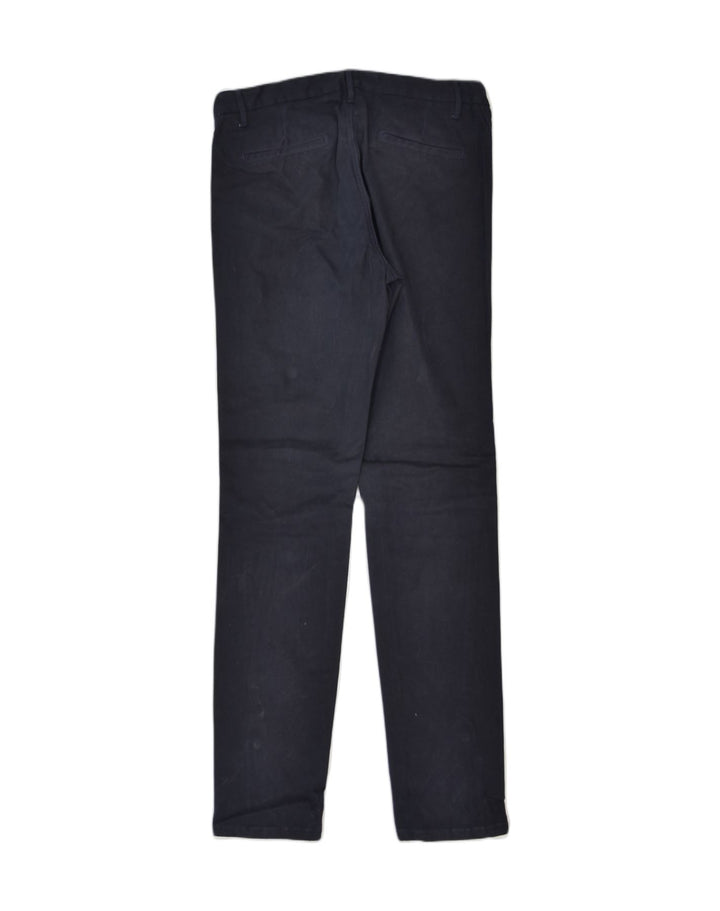 MASSIMO DUTTI Womens Slim Chino Trousers US 4 Small W28 L29 Navy Blue | Vintage | Thrift | Second-Hand | Used Clothing | Messina Hembry 