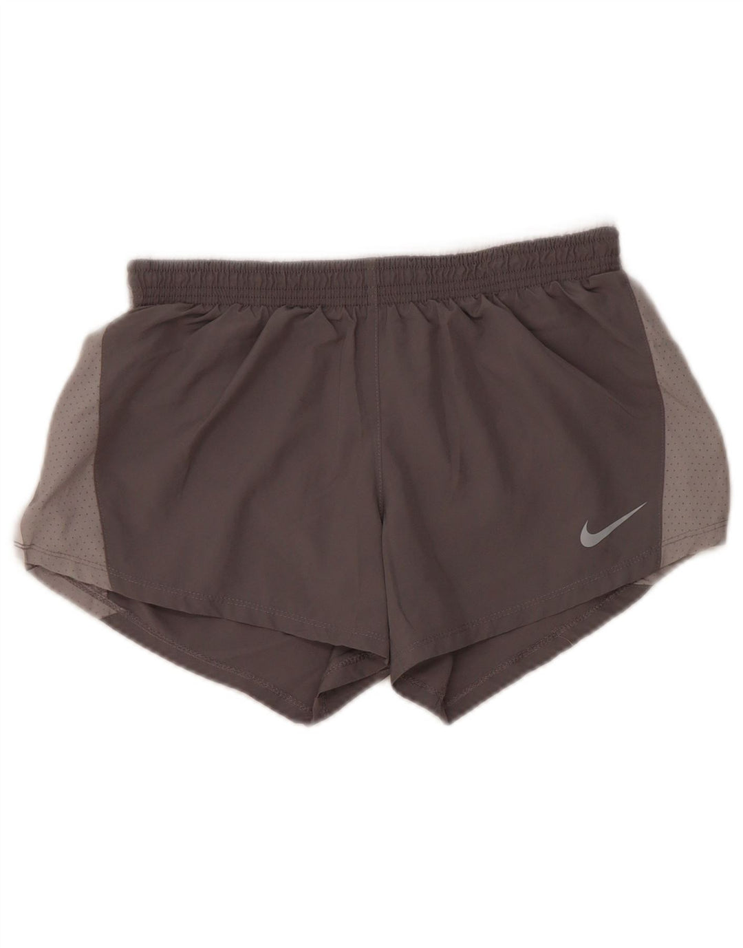 Nike Dame Dri Fit sportsshorts UK 10 Small Grå Polyester
