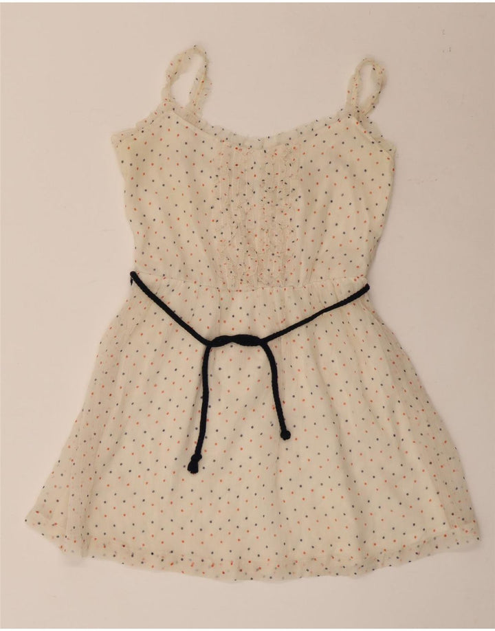 ZARA Kort solkjole til kvinder UK 12 Mellembeige plettet