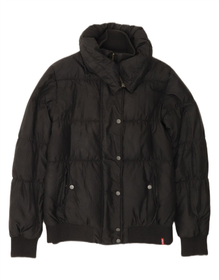 LEVI'S Polstret jakke til kvinder UK 10 Lille sort polyester