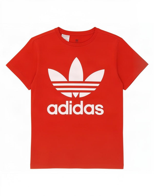 Adidas drenge grafisk t-shirt top 11-12 år rød bomuld
