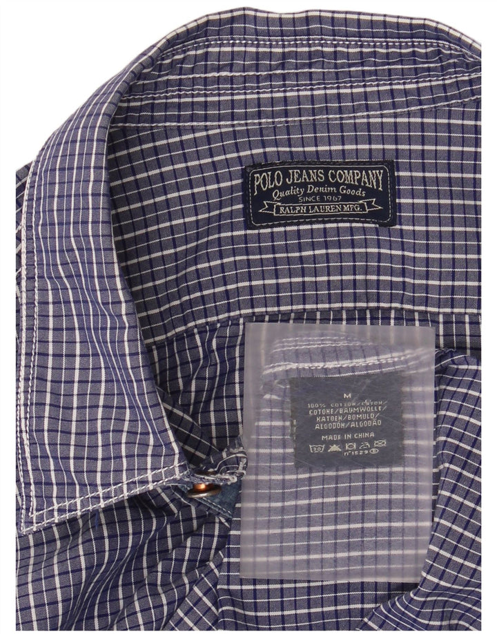RALPH LAUREN Herreskjorte Medium Blue Gingham Cotton