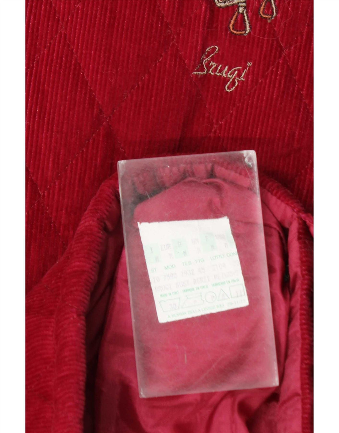 Brugi Herre Corduroy Jakke UK 38 Medium Bourgogne Bomuld