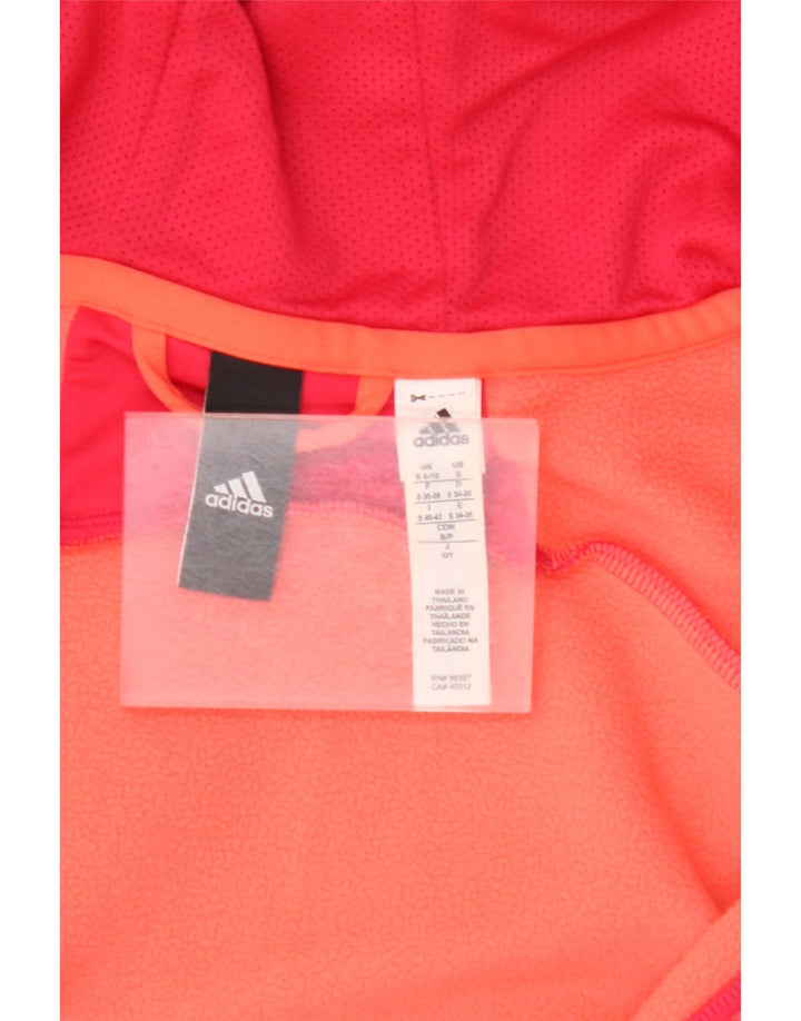ADIDAS Climawarm hættetrøje med lynlås til kvinder UK 8/10 Small Pink Polyester