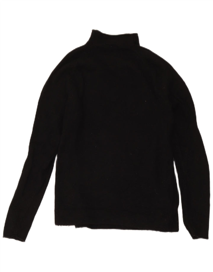 Gap Dame Turtle Neck Jumper Sweater UK 10 Small Black Merino Wool