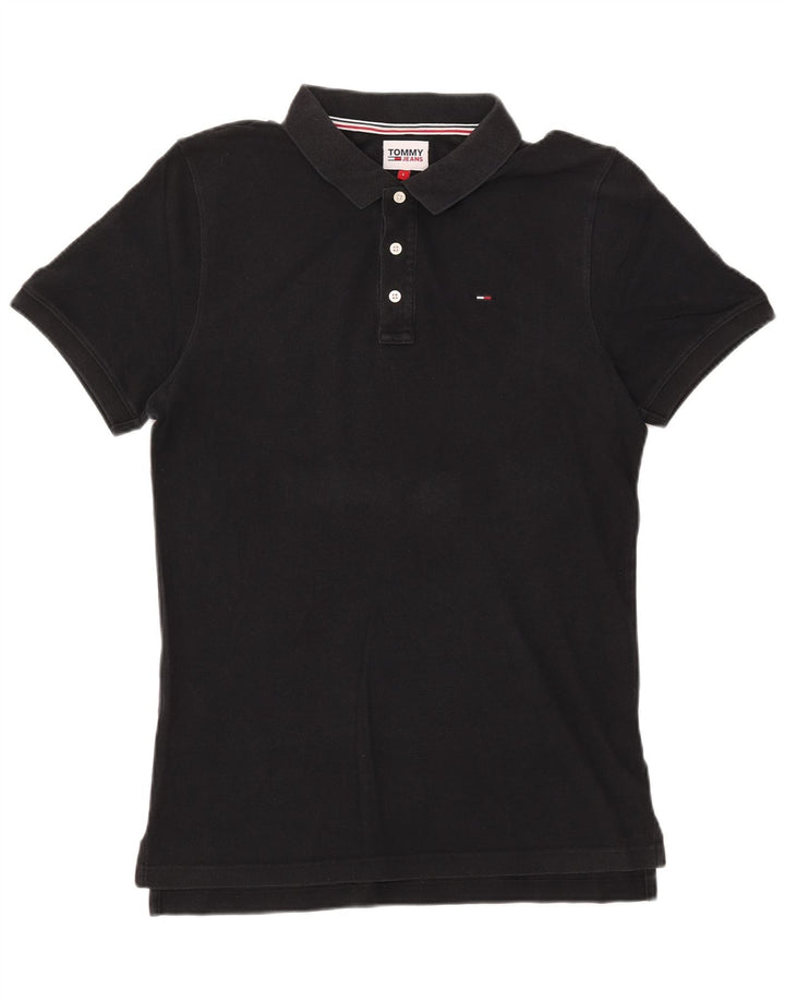 TOMMY HILFIGER Poloshirt til mænd Stor sort bomuld